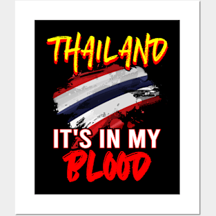 Thai Dna Blood Thailand Flag Posters and Art